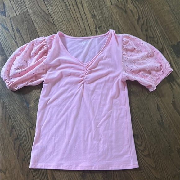 Pink Puff Sleeve Top - Picture 1 of 2